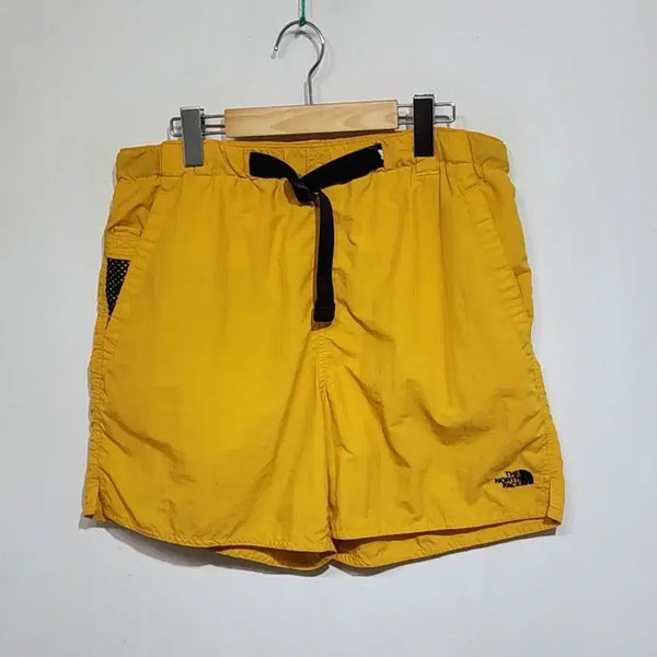 [BUNJANG] The North Face Yellow Cargo Shorts / (L) 노스페이스 반바지 노랑 등산복 아웃도어 밴딩 하프팬츠
