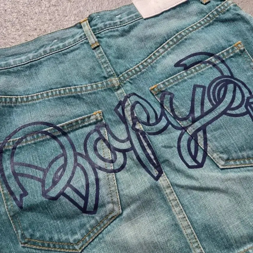 [BUNJANG] BAPE Archive Y2K Denim Mini Skirt / Bape 베이피 y2k 아카이브 데님 숏스커트