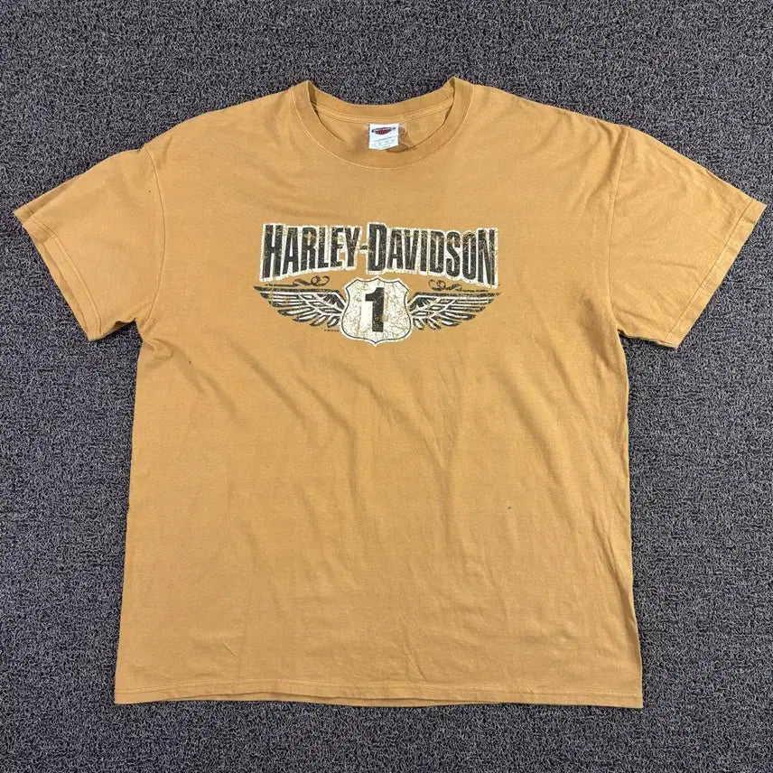 [BUNJANG] Harley-Davidson Kuwait Fade Boxy T-Shirt / 할리데이비슨 쿠웨이트 페이드 박시 반팔티