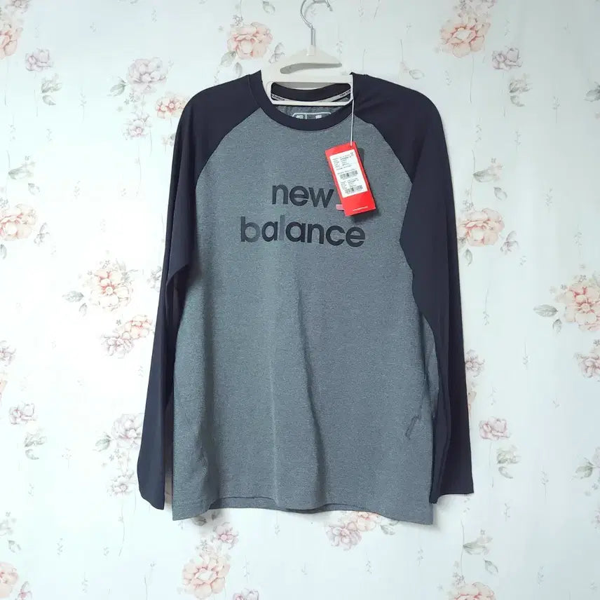 [BUNJANG] New Balance Men's Rash Guard (Size 100) - Gray/Black / 택새것)뉴발란스 남성 레쉬가드 100