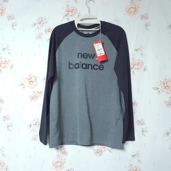 [BUNJANG] New Balance Men's Rash Guard (Size 100) - Gray/Black / 택새것)뉴발란스 남성 레쉬가드 100
