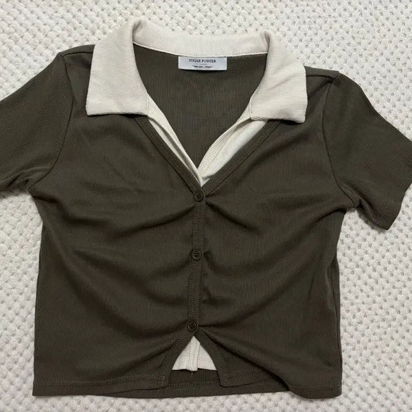 [BUNJANG] Layered Short-Sleeve T-Shirt / 레이어드 반팔