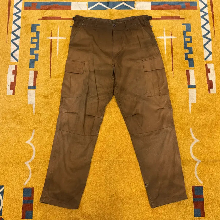 [BUNJANG] Japanese Vintage Military Replica Sun-Faded Cargo Pocket Pants / JPN 빈티지 밀리터리 베이스 복각 썬페이드 카고 포켓 팬츠 N1985