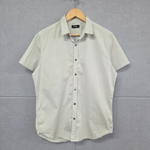[BUNJANG] Theory Zack Cotton Spandex Short Sleeve Shirt Light Grey / 띠어리 잭(ZACK) 코튼 스판 반팔 셔츠 라이트 그레이
