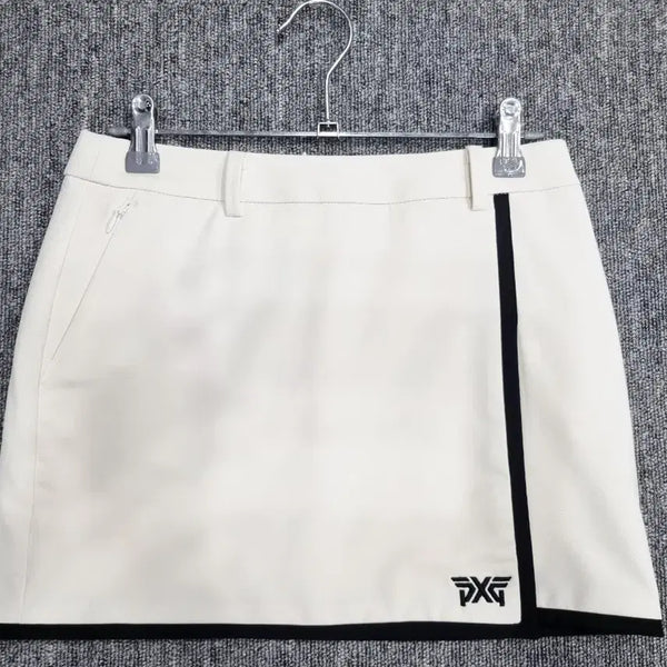 [BUNJANG] PXG Women's Golf Skirt - Ivory & Black Colorblock / PXG 골프 스커트 여성 아이보리 검정 배색