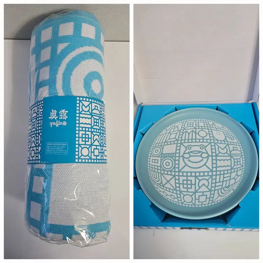 [BUNJANG] Jinro Grafflex Goods Towel & Plate Set / 진로 그라플렉스 굿즈
