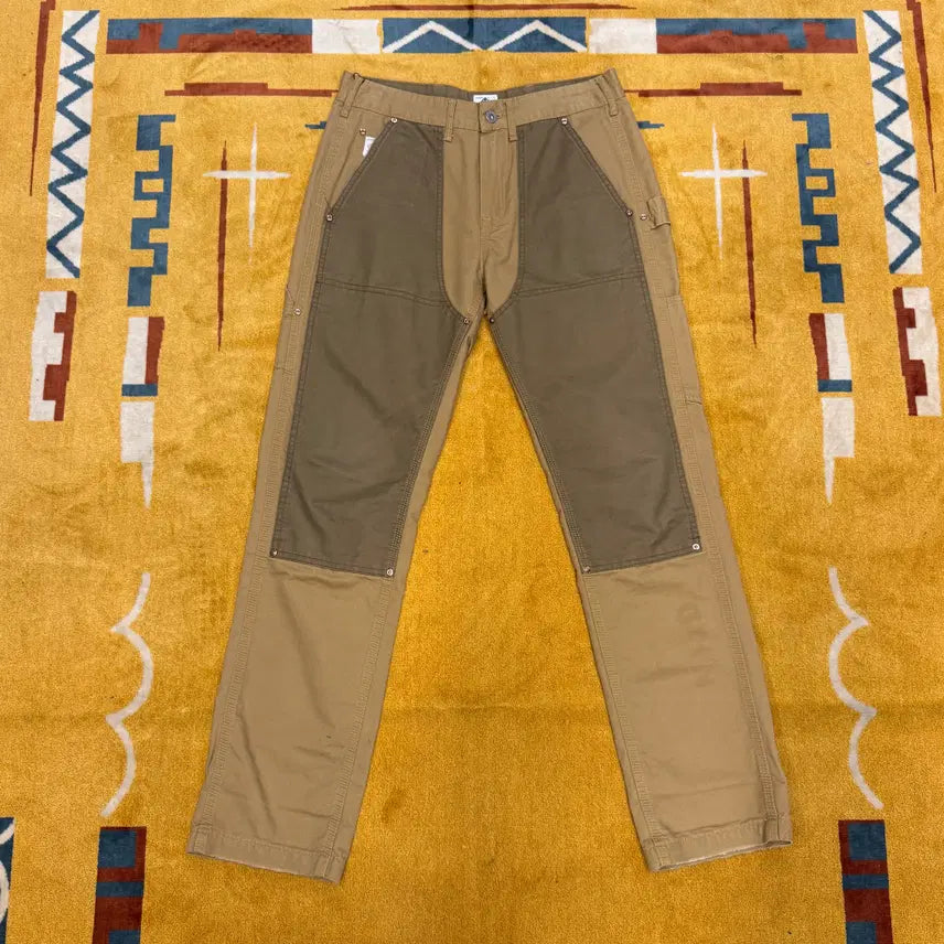 [BUNJANG] POST OVERALLS Double Knee Work Cargo Pants Two-Tone N1986 / 포스트 오버롤즈 더블니 워크 카고 팬츠 투톤 컬러 N1986
