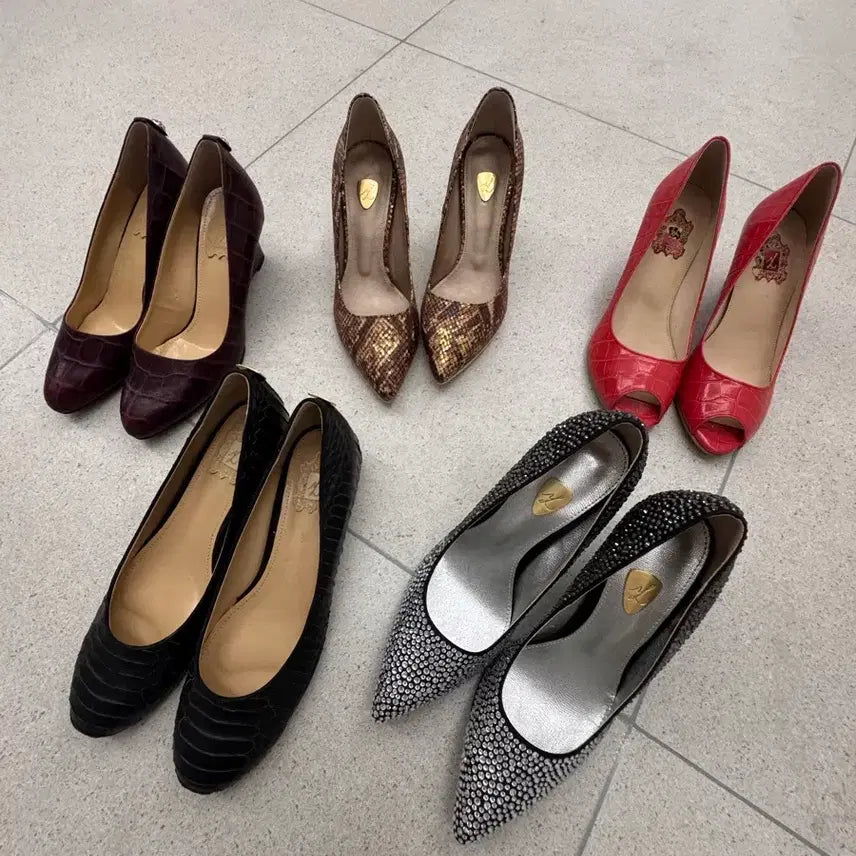 [BUNJANG] Luxury Women's Pumps Heels - Set of 5 / <새상품>5족 일괄 245 여성펌프스 최고급 명품구두 힐