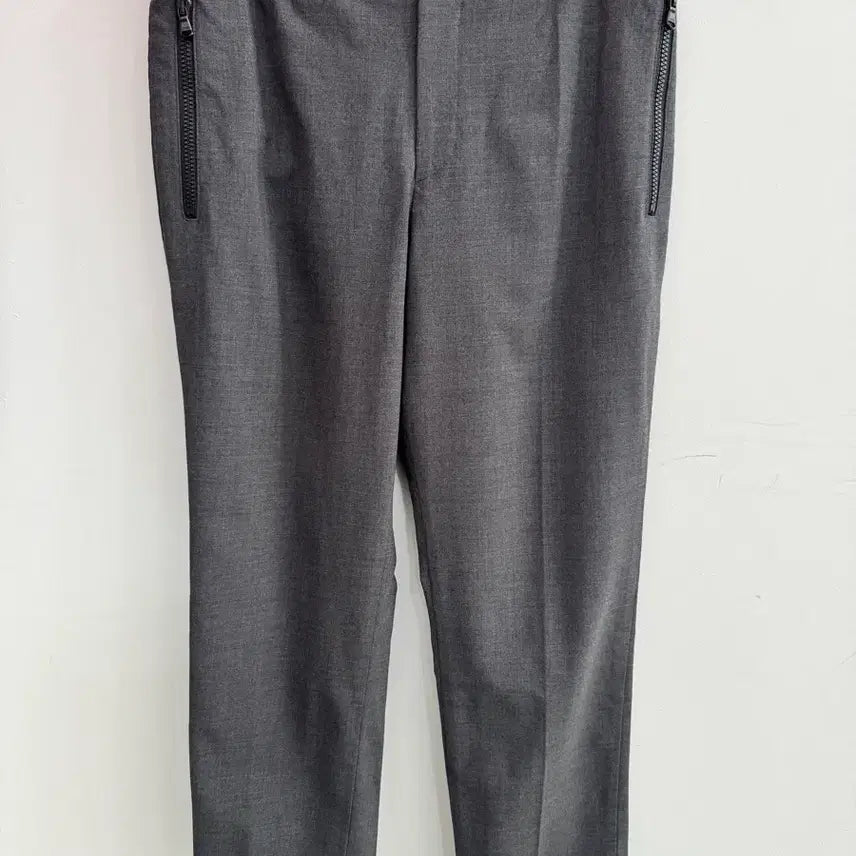 [BUNJANG] Solid Homme Charcoal Zipper Detail Slacks / 솔리드옴므 차콜 슬랙스