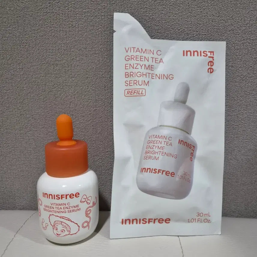 [BUNJANG] Innisfree Vitamin C Green Tea Enzyme Serum 30ml + 30ml Refill Set / 이니스프리 비타민C 그린티 엔자임 세럼 30ml+30ml 리필