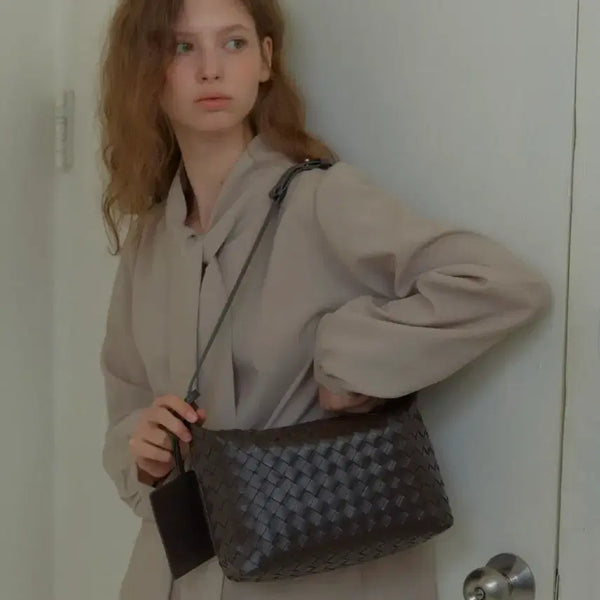 [BUNJANG] Anoetic Woven Bag Brown / 아노에틱 위빙백 브라운