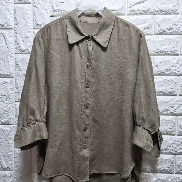 [BUNJANG] 100% Linen Shirt Size 95 / 부드러운 린넨 100 셔츠 95