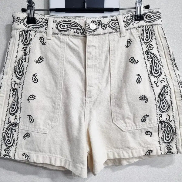 [BUNJANG] Claudie Pierlot Paisley Shorts Ivory / 클로디 피에로 페이즐리 반바지 아이보리