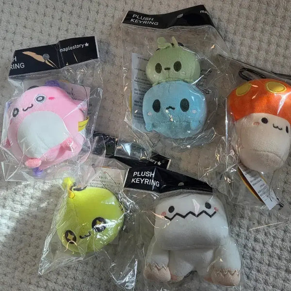 [BUNJANG] MapleStory 5 Types Doll Keychain / 메이플스토리 인형 키링 5종