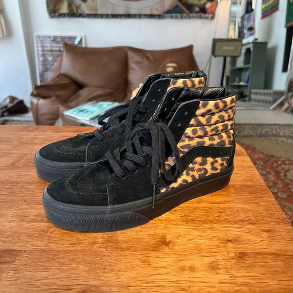 [BUNJANG] Vans Sk8-Hi Leopard High-Top Sneakers / [240] 반스 레오파드 스케이트하이