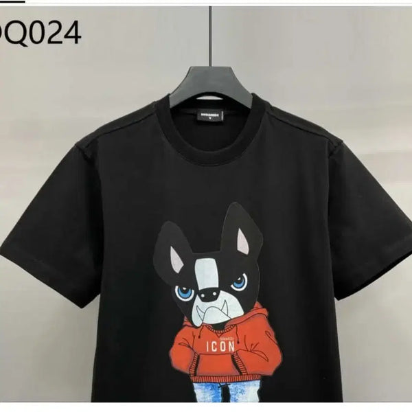 [BUNJANG] DSQUARED2 Bulldog Print Short Sleeve T-Shirt Black L / DSQUARED2 블독 반팔티  L