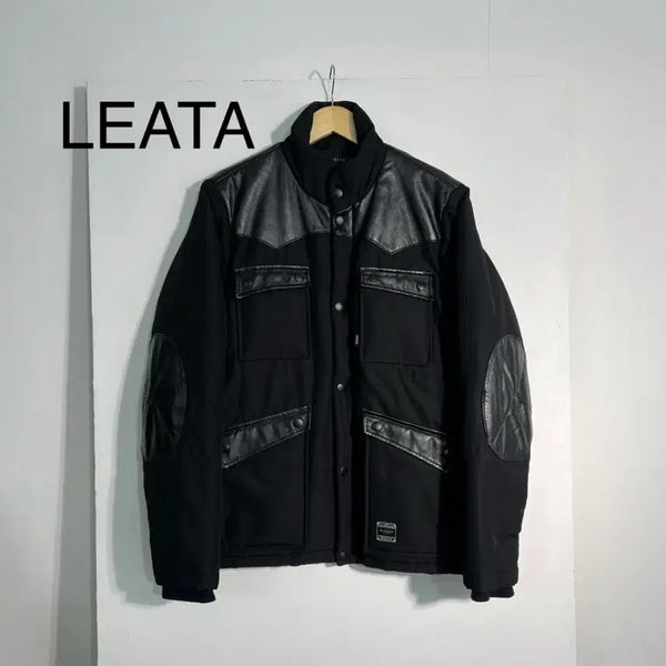[BUNJANG] LEATA Cow Leather Western Trucker Jacket M / LEATA 카우레더 포인트 웨스턴 트러커자켓 M C653
