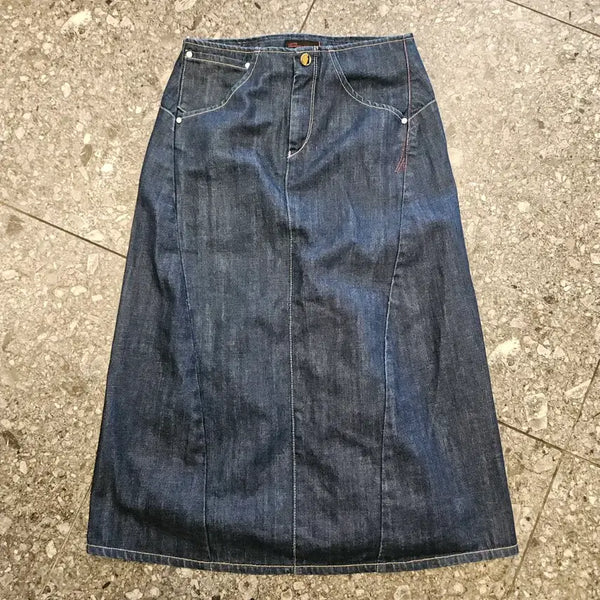 [BUNJANG] Levi's Engineered Jeans Cinched Back Denim Midi Skirt / 리바이스 엔지니어드진 신치백 데님 미디 스커트 급처
