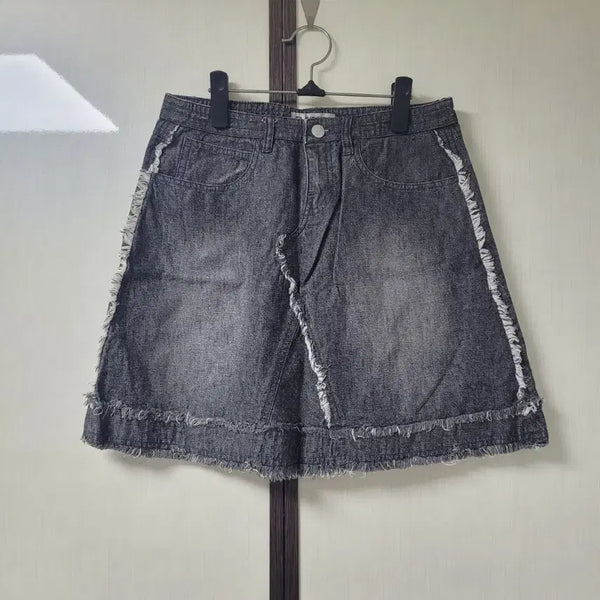 [BUNJANG] Light Blue Denim Mini Skirt (New) / 청치마(새)