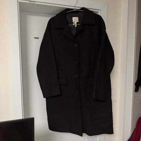 [BUNJANG] 98°C Oversized Quilted Coat - Black / 98도씨 오버핏 누빔 코트 블랙 의류처분 옷장정리
