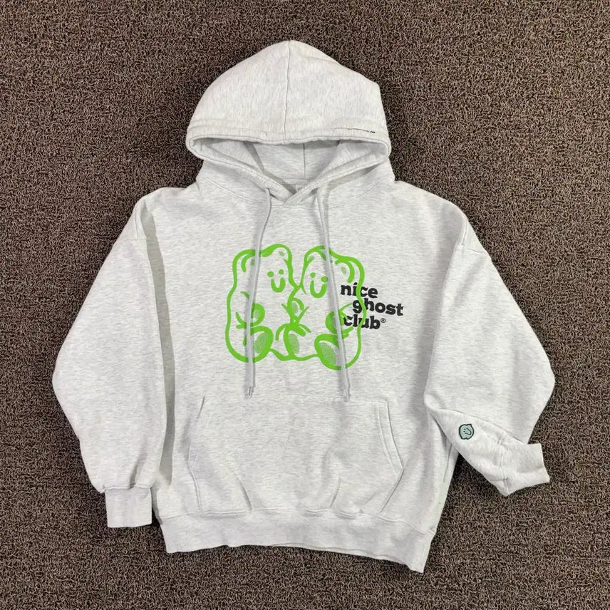 [BUNJANG] Nice Ghost Club Jelly Bear Logo Hoodie / 나이스고스트클럽 젤리 베어 로고 후드티