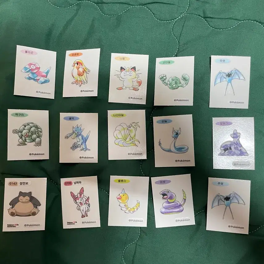 [BUNJANG] Pokemon Art Tteokbokki Seal Bundle Set / 포켓몬 아트 띠부씰 일괄 판매 포켓몬스터 아트웍 30주년 띠부띠부