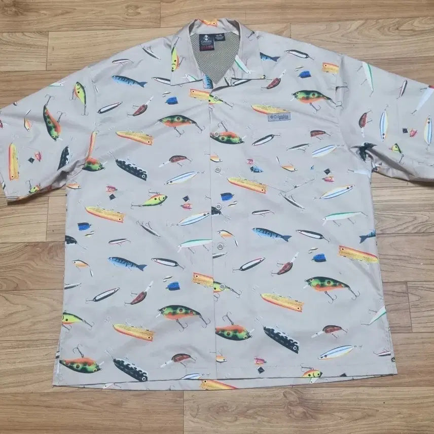 [BUNJANG] Columbia x BEAMS Fishing Pattern Shirt XL / Columbia BEAMS 협업 낚시 패턴 셔츠 XL 칭찬은고래도춤추게
