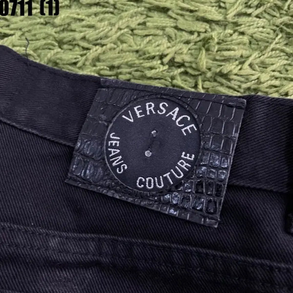 [BUNJANG] Versace Jeans Couture Black Crocodile Patch Slim Fit Pants 28 / 베르사체 진스 꾸뛰르 블랙 바지 팬츠  28