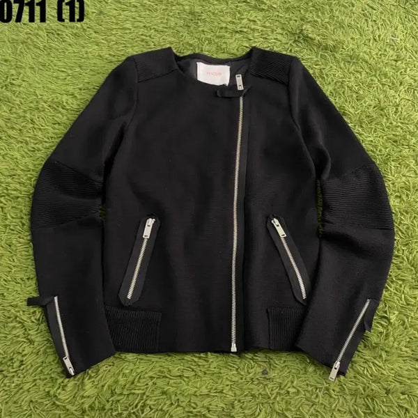 [BUNJANG] Maje Rider Zip-Up Jacket Black / Maje 마쥬 라이더 집업 자켓 36