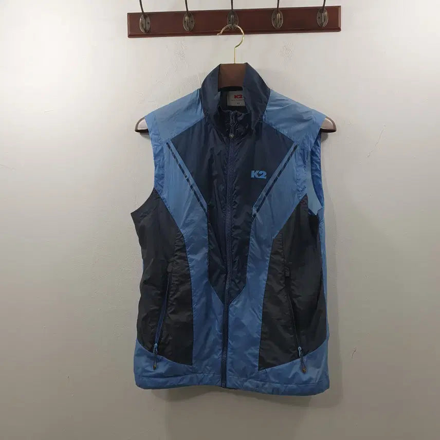 [BUNJANG] K2 Men's Blue Color-Block Hiking Vest (Size 95) / 95 K2 남성 블루 배색 등산용 조끼