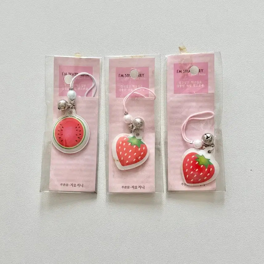 [BUNJANG] Vintage Fruit Charm Keychain (Individual) / 고전문구 과일 폭신 키링 개당가격