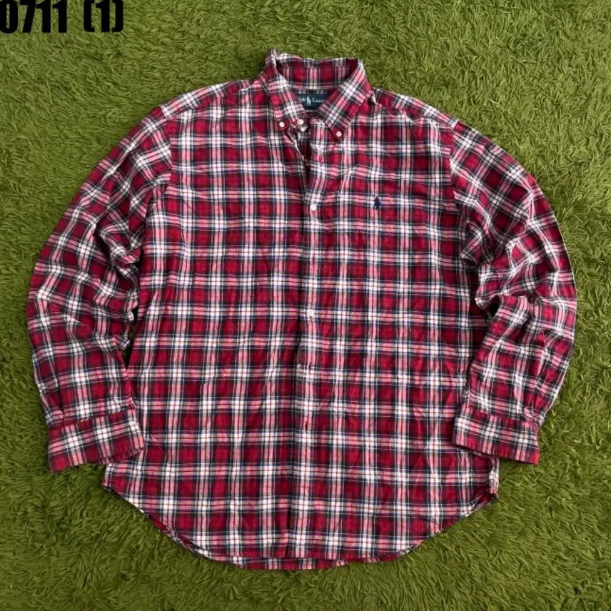 [BUNJANG] Polo Ralph Lauren Check Shirt Red L / 폴로 랄프로렌 체크 셔츠 레드 L