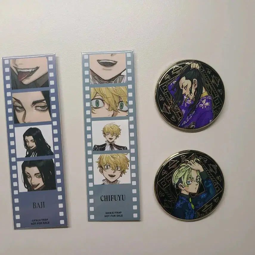 [BUNJANG] Tokyo Revengers Chifuyu Original Drawing Exhibition Can Badge & AU Film Cut Special Goods / 도쿄 리벤져스 도리벤 바지 치후유 원화전 캔뱃지 au 필름컷 특전 지류