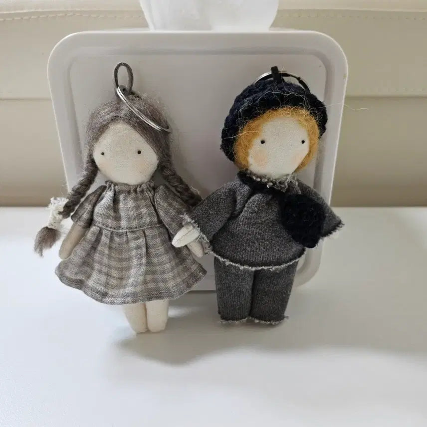 [BUNJANG] Handmade Fabric Doll Keychain Bundle Set / (새상품) 핸드메이드 패브릭인형 키링 일괄판매