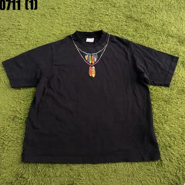 [BUNJANG] Marcelo Burlon Feather Print T-Shirt (L) / 마르셀로불론 반팔 L