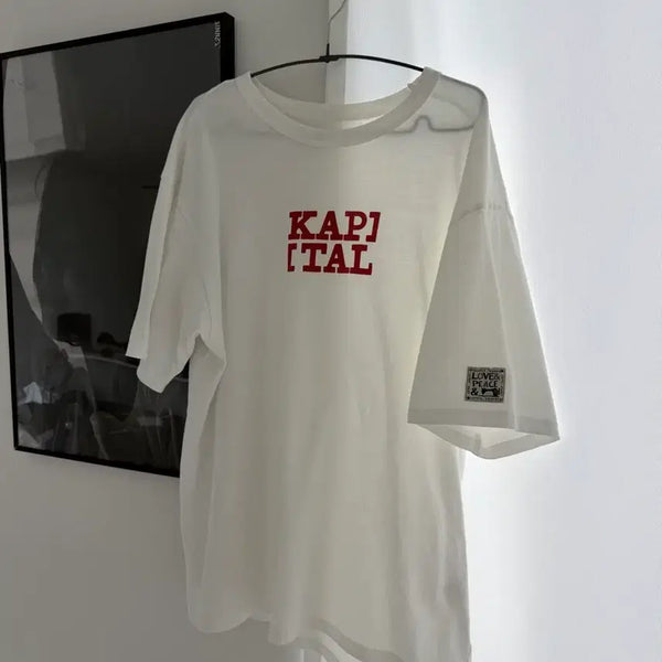 [BUNJANG] Kapital 'Rookie' Crewneck T-Shirt Red / [Kapital] 루키 크루넥 티셔츠 레드 L Size