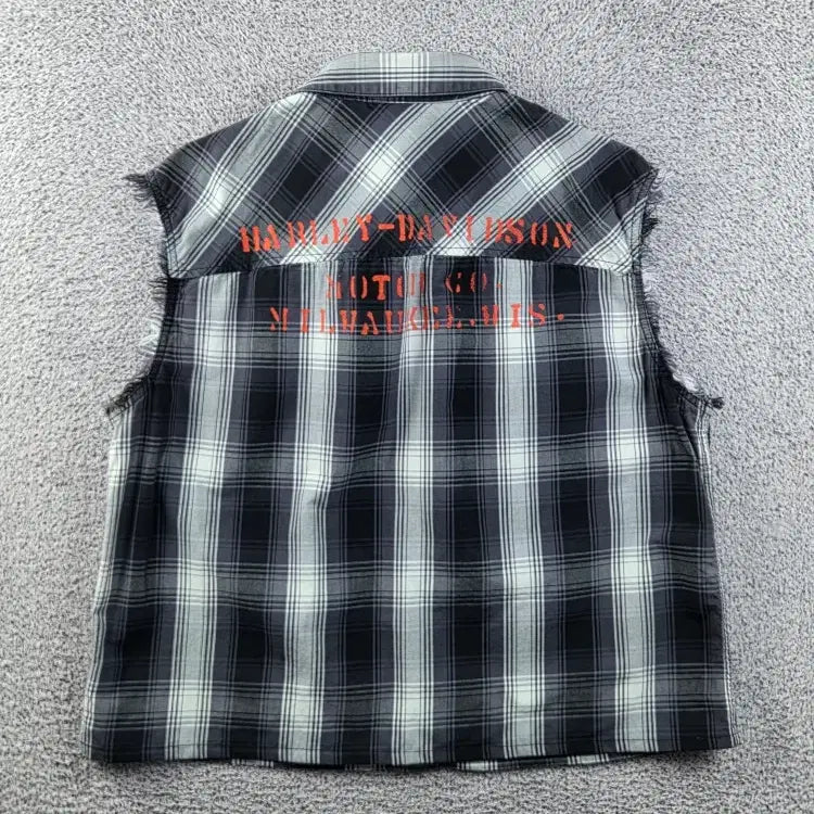 [BUNJANG] Harley Davidson Custom Cropped Sleeveless Shirt / 할리데이비슨 컷오브 민소매 셔츠 크롭커스텀 ( L ) / 12897