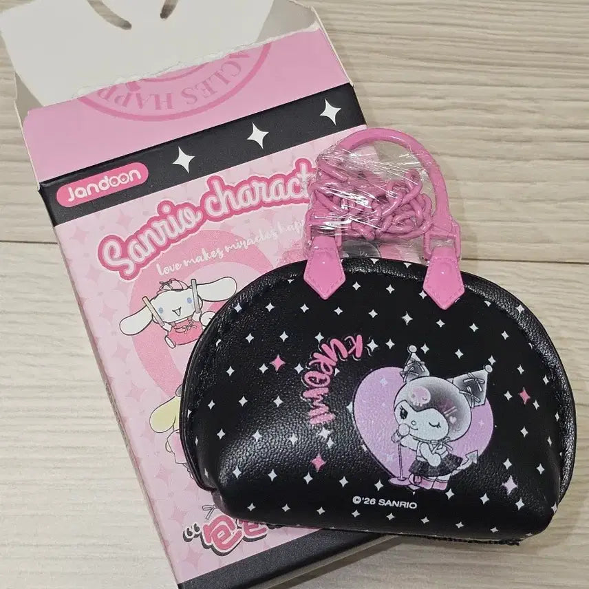 [BUNJANG] Sanrio Characters Pink Party Series Kuromi Mini Bag Keyring / [쿠로미]산리오캐릭터즈 핑크파티 시리즈 미니가방 키링