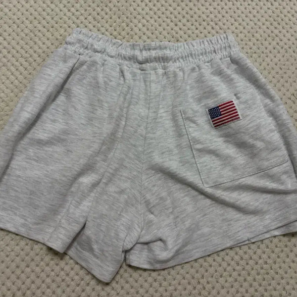 [BUNJANG] Melange Gray Banding Shorts / 멜란지 그레이 밴딩 반바지