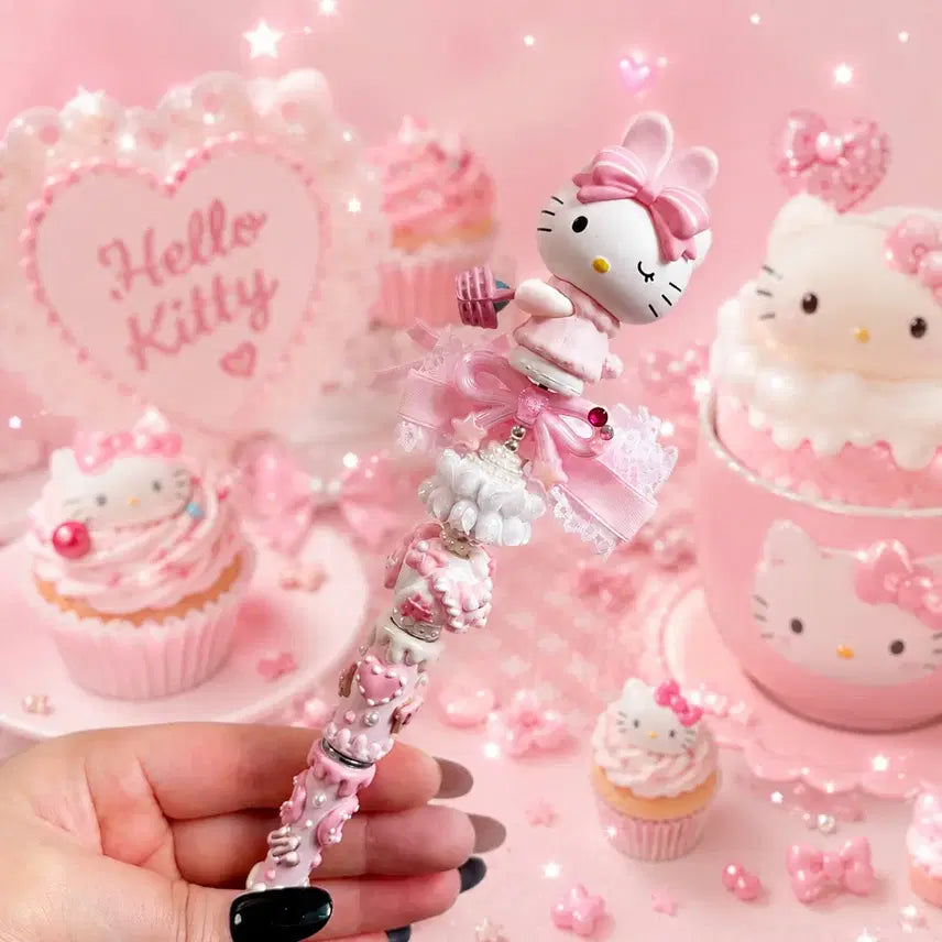 [BUNJANG] Handmade Ribbon Rabbit Kitty Pen / 수제리본 토끼키티 펜