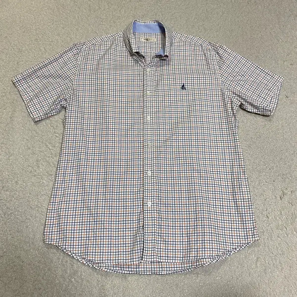 [BUNJANG] Beanpole Check Short-Sleeve Shirt Size 105 / 빈폴 체크 반팔 셔츠 105