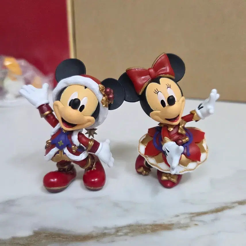 [BUNJANG] Disney Mickey & Minnie Winter Christmas Figure Set / 디즈니 미키 미니 겨울 크리스마스 피규어 세트