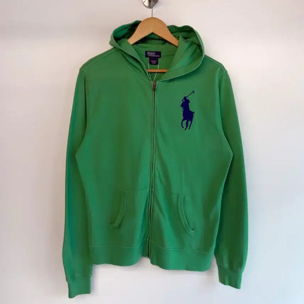 [BUNJANG] Polo Ralph Lauren Big Pony Cotton Hooded Zip-Up Jacket / 폴로 랄프로렌 빅포니 그린 코튼 후드집업