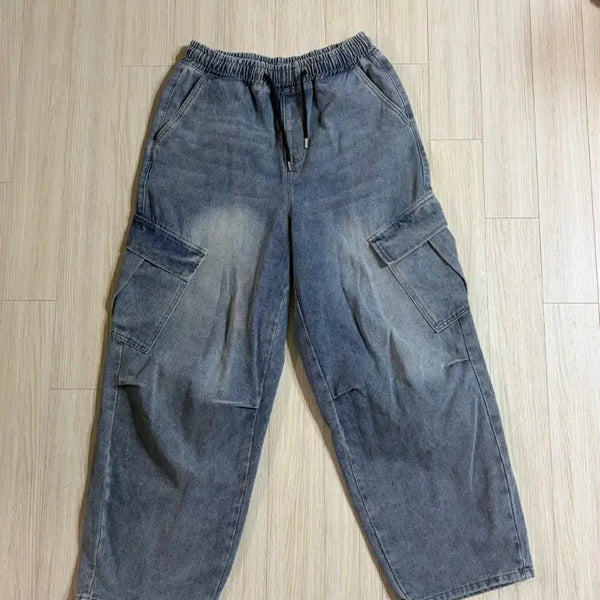 [BUNJANG] Denim Cargo Pants (Size L) / 데님 카고팬츠 L사이즈