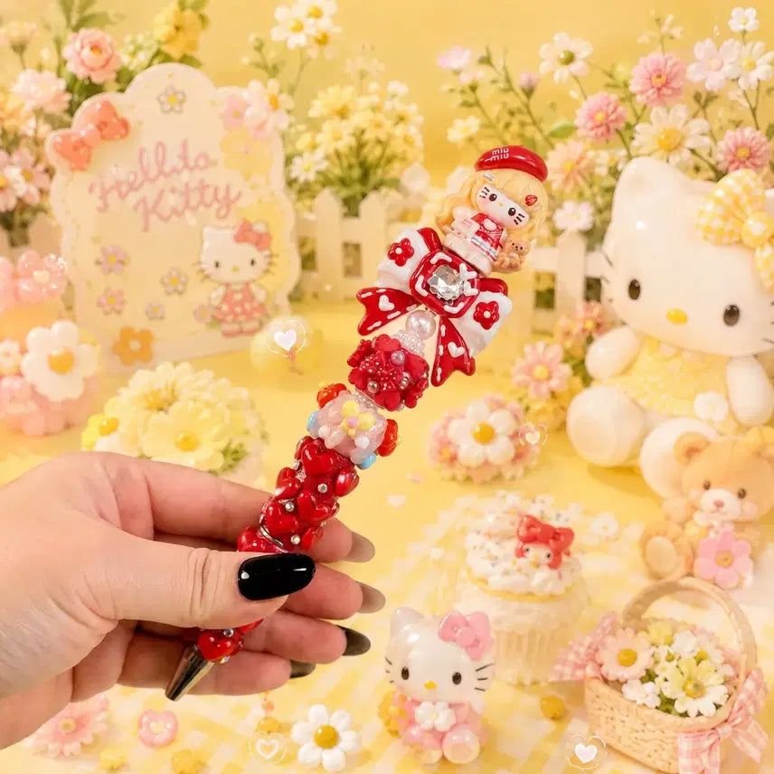 [BUNJANG] Handmade Red Kitty Pen / 레드 수제 키티 펜