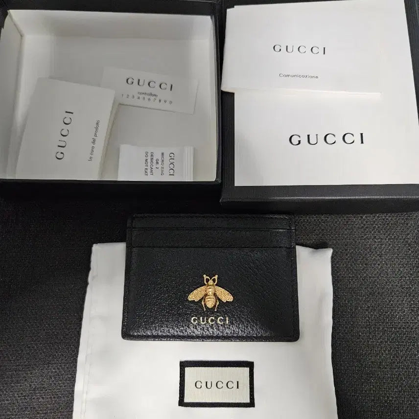 [BUNJANG] Gucci Animalier Bee Card Holder Black / 구찌 꿀벌 카드지갑 블랙 구찌에니멀리에 카드지갑 새상품