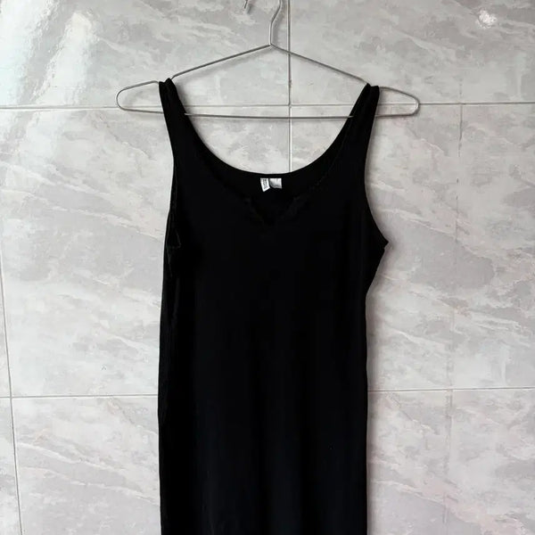 [BUNJANG] V-Neck Sleeveless Mini Dress - Black / 브이넥 민소매 원피스 블랙