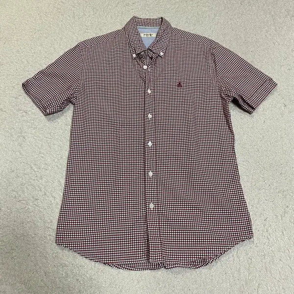 [BUNJANG] Beanpole Short Sleeve Shirt Check 95 / 빈폴 반팔 셔츠 체크 95