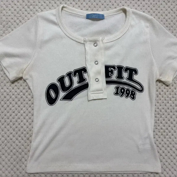 [BUNJANG] OWO Crop T-Shirt White / OWO 크롭 반팔티