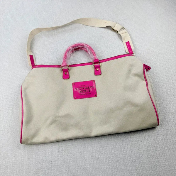 [BUNJANG] Victoria's Secret Pink Color-Block Boston Bag / 빅토리아 시크릿 핑크 배색 보스턴백
